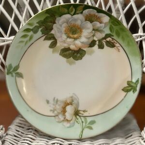 Royal Rudolstadt Prussia Hand Painted Artist Signed Dessert Plate Gold Accents